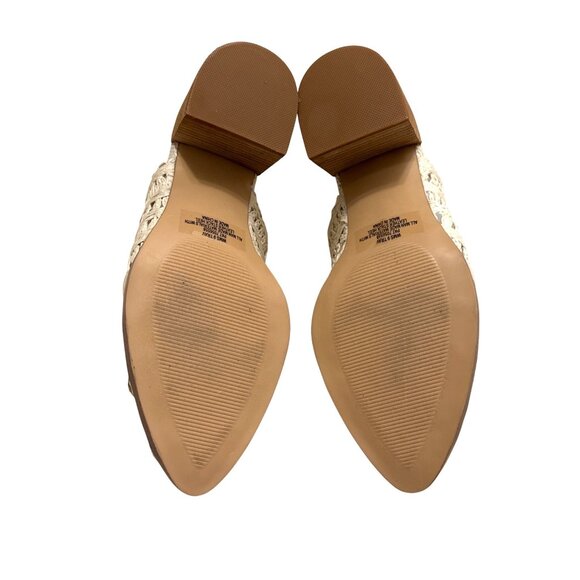 DV Dolce Vita Womens Beige Woven Raffia Mules With Block Heel Size 9 - Picture 4 of 7